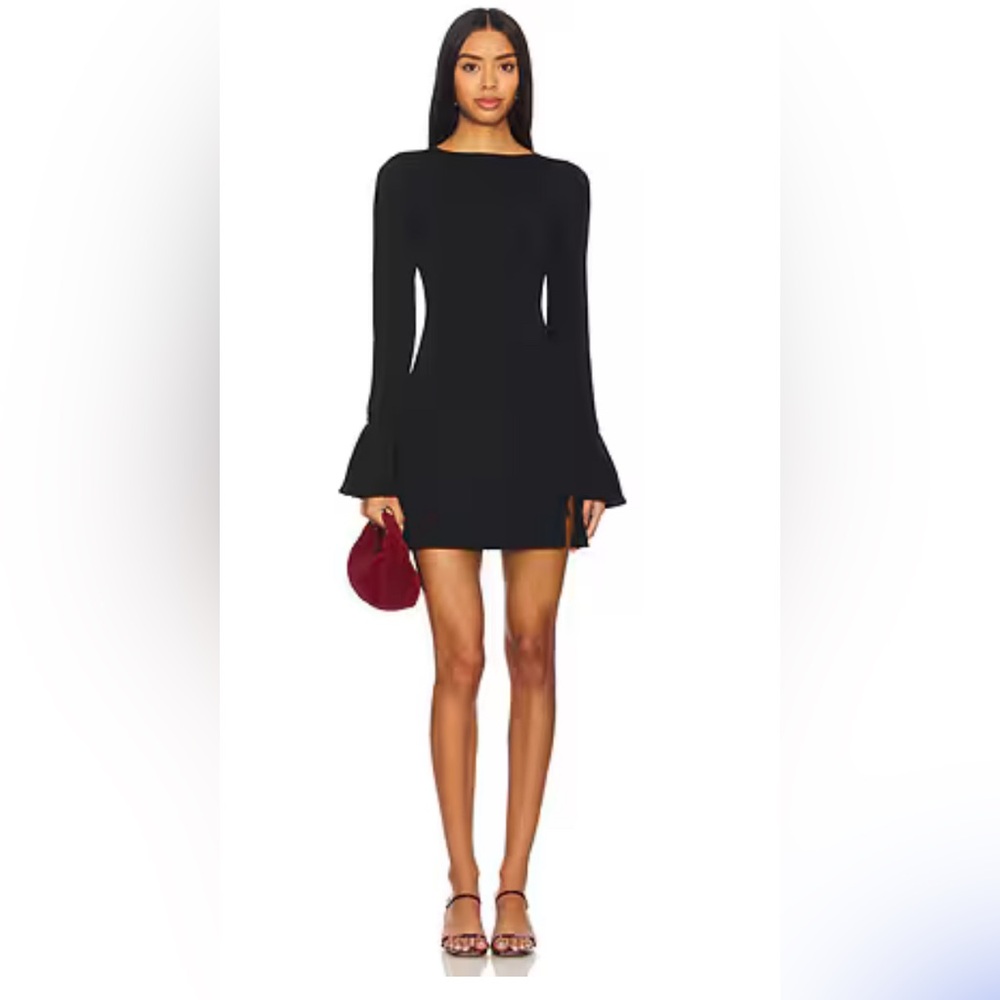 Theory Marah Black Maxyne Crepe Revolve Dress Size 8 NWT